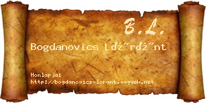 Bogdanovics Lóránt névjegykártya